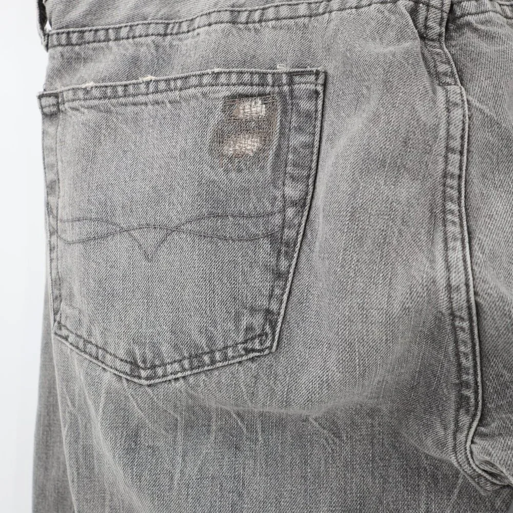 Polo Ralph Lauren Jeans Mens 34 36x30 Sullivan Slim Distressed Denim Rips gray